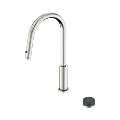 NERO SERENITY PROGRESSIVE PULL OUT KITCHEN SET WITH VERDE ALPI HANDLE 433MM BRUSHED NICKEL