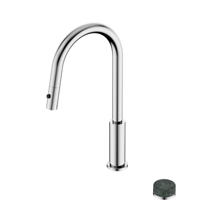 NERO SERENITY PROGRESSIVE PULL OUT KITCHEN SET WITH VERDE ALPI HANDLE 433MM CHROME