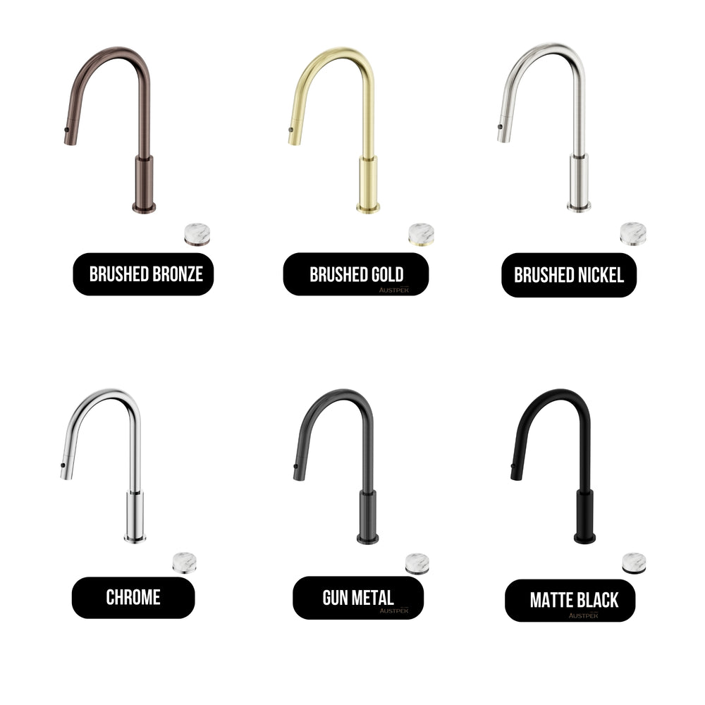 NERO SERENITY PROGRESSIVE PULL OUT KITCHEN SET WITH ARABESCATO CORCHIA HANDLE 433MM CHROME