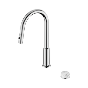 NERO SERENITY PROGRESSIVE PULL OUT KITCHEN SET WITH ARABESCATO CORCHIA HANDLE 433MM CHROME