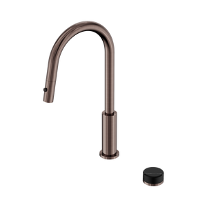 NERO SERENITY PROGRESSIVE PULL OUT KITCHEN SET WITH MARQUINA BLACK HANDLE 433MM BRUSHED BRONZE
