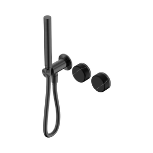 NERO SERENITY PROGRESSIVE SHOWER SYSTEM WITH MARQUINA BLACK HANDLE AND SLIM SHOWER GUN METAL