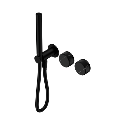 NERO SERENITY PROGRESSIVE SHOWER SYSTEM WITH MARQUINA BLACK HANDLE AND SLIM SHOWER MATTE BLACK