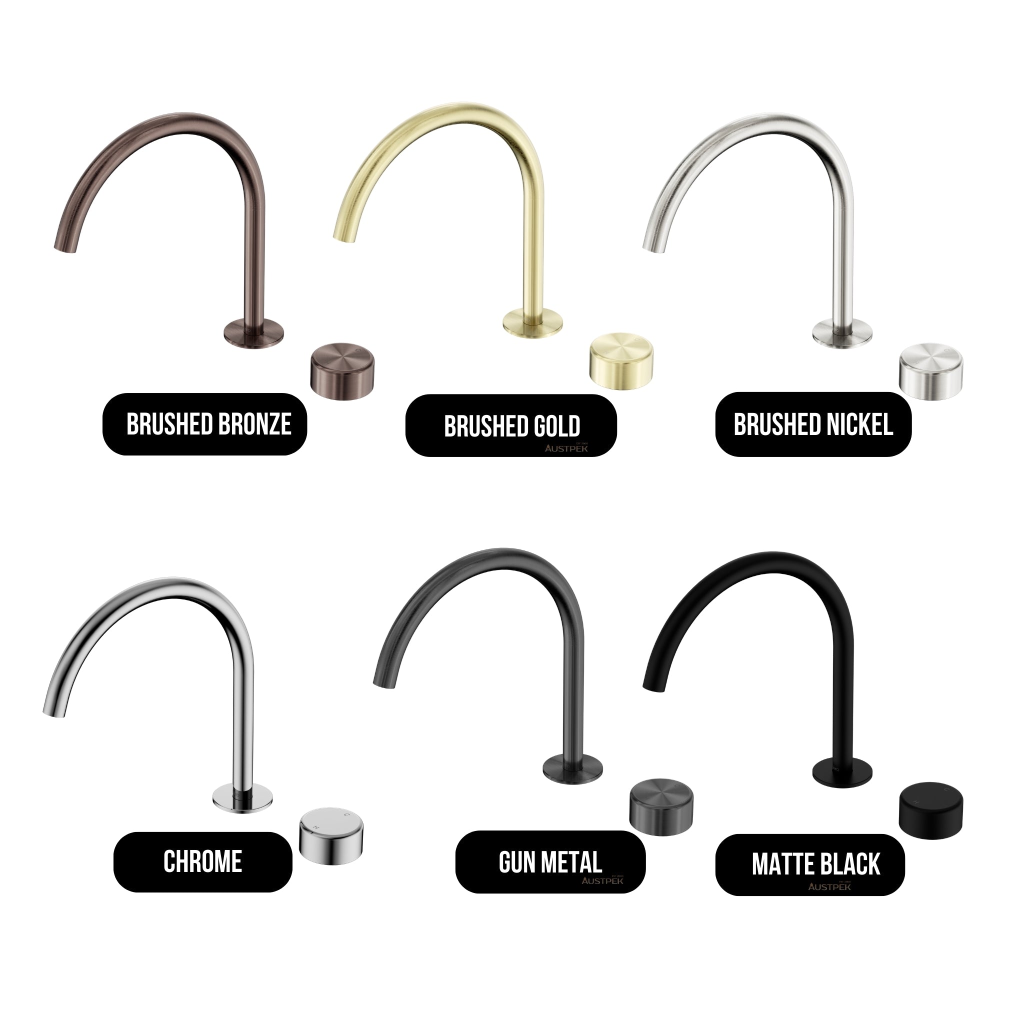 NERO SERENITY PROGRESSIVE BATH/KITCHEN MIXER ARC SPOUT WITH METAL HANDLE 260MM CHROME