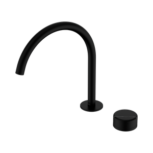 NERO SERENITY PROGRESSIVE BATH/KITCHEN MIXER ARC SPOUT WITH MARQUINA BLACK HANDLE 260MM MATTE BLACK