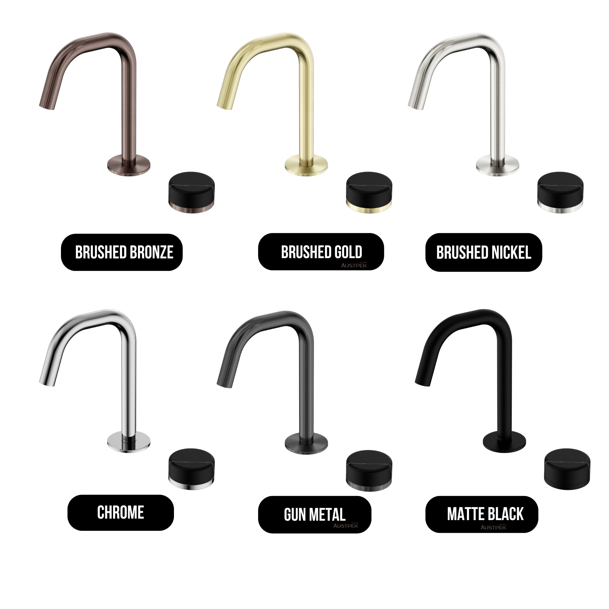 NERO SERENITY PROGRESSIVE BASIN MIXER EDGE SPOUT WITH MARQUINA BLACK HANDLE 210MM MATTE BLACK