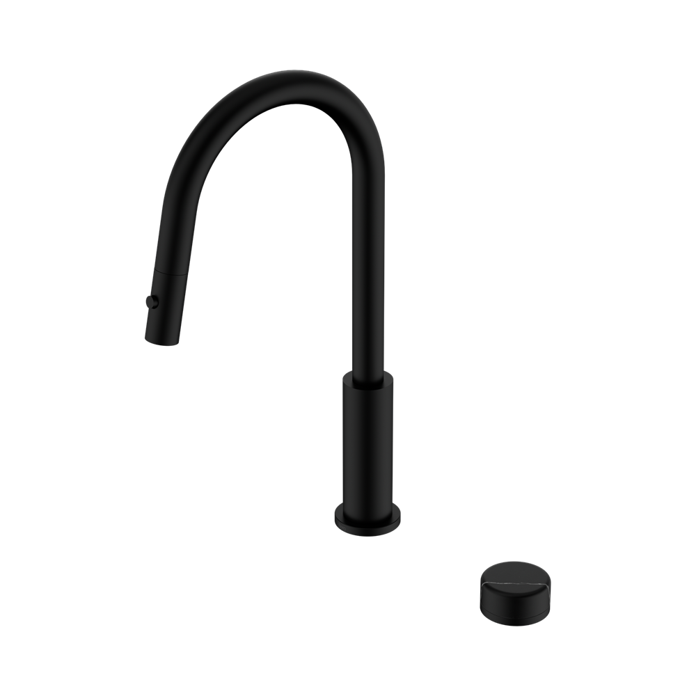 NERO SERENITY PROGRESSIVE PULL OUT KITCHEN SET WITH MARQUINA BLACK HANDLE 433MM MATTE BLACK