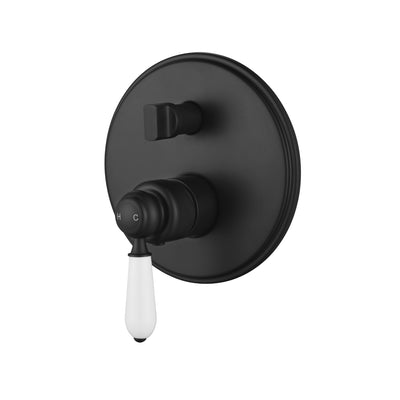 MODERN NATIONAL BORDEAUX SHOWER DIVERTER MIXER ⁠⁠160MM MATTE BLACK