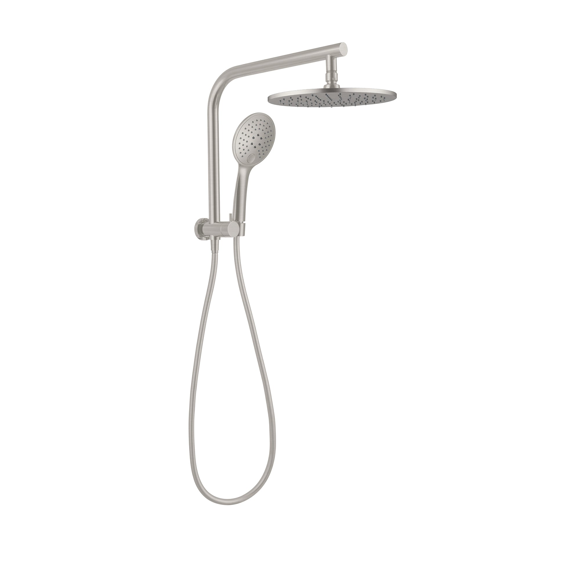 NERO MECCA TWIN SHOWER BRUSHED NICKEL