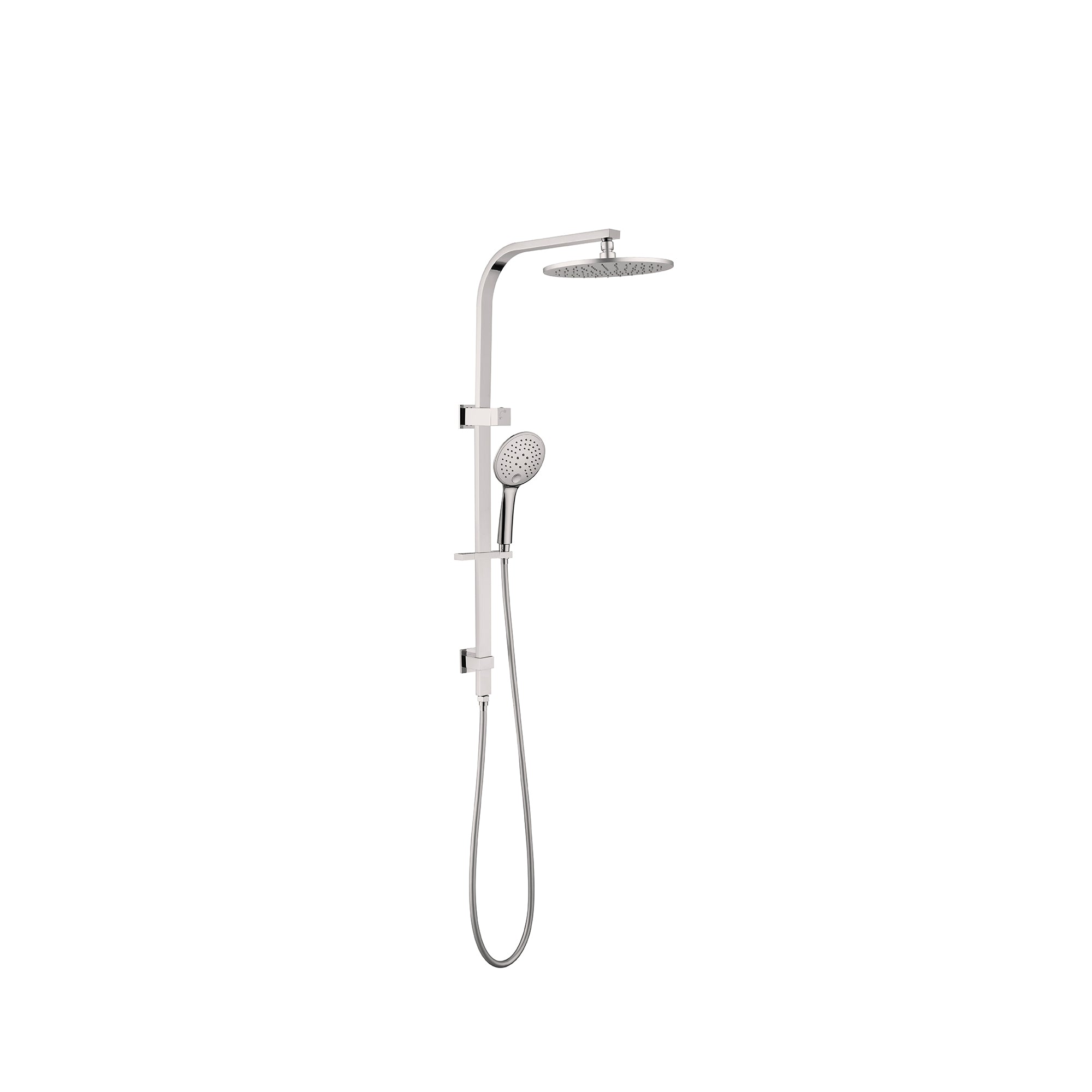 NERO BIANCA TWIN SHOWER BRUSHED NICKEL