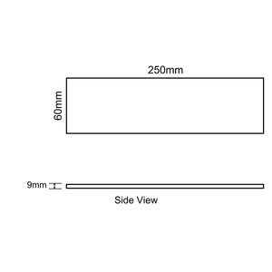 EVERSTONE FLASH SMOKE GLOSSY 250X60MM PLANK TILE (PER BOX)