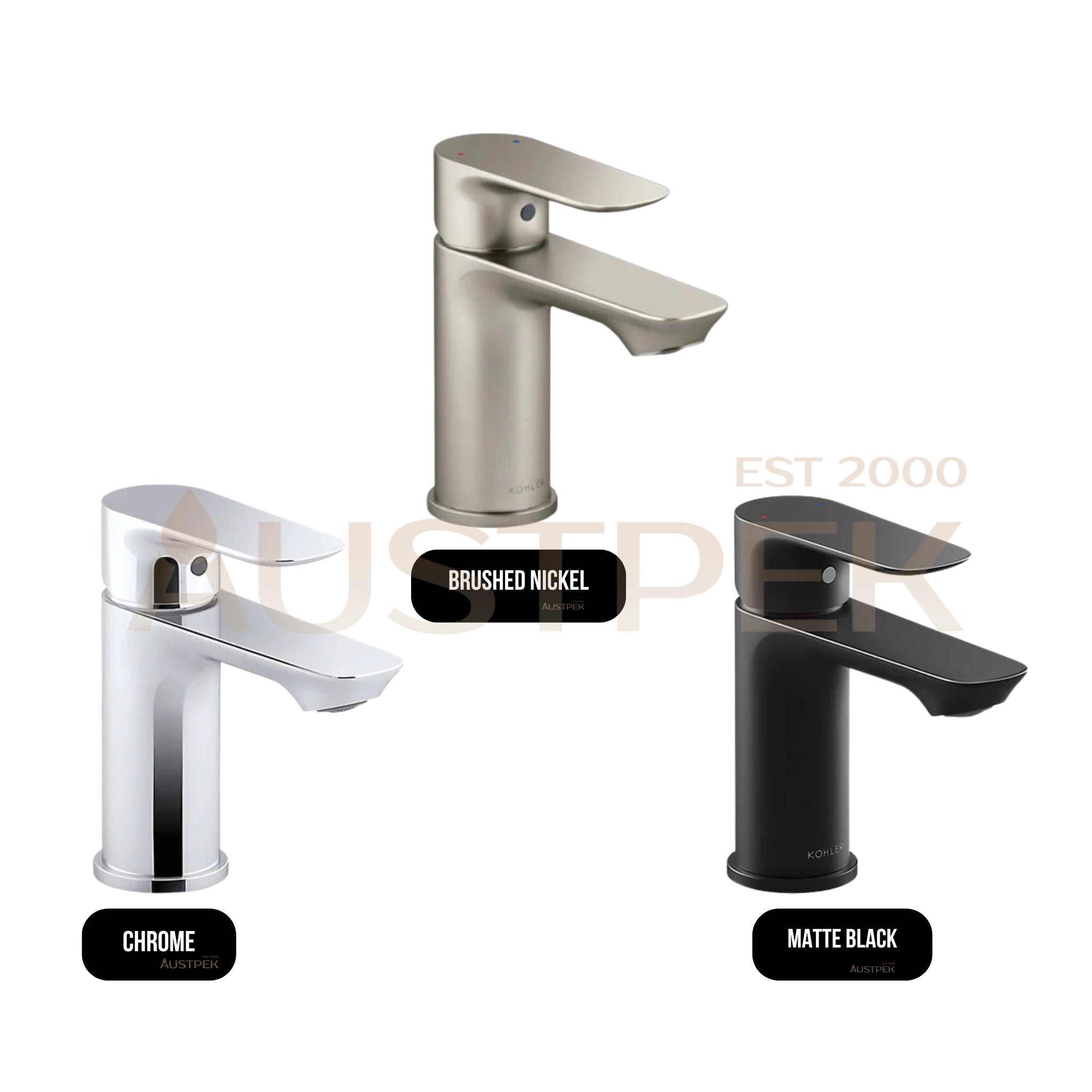 KOHLER ALEO-S BASIN MIXER 138MM MATTE BLACK