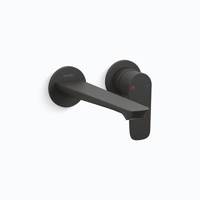 KOHLER ALEO-S WALL BASIN MIXER FULL KIT 218MM MATTE BLACK