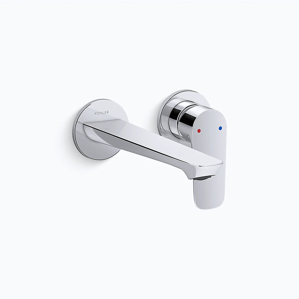KOHLER ALEO-S WALL BASIN MIXER FULL KIT 218MM CHROME