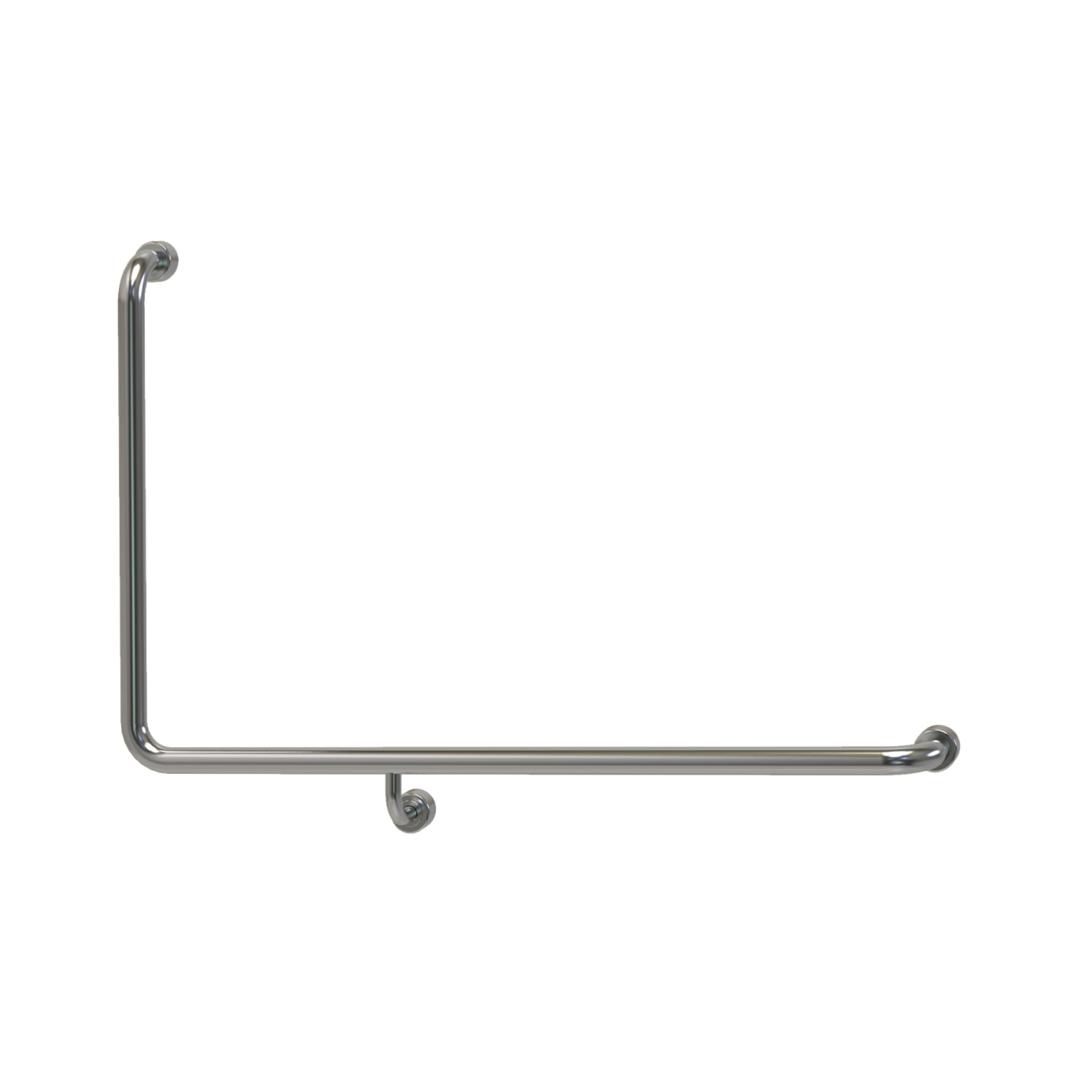 OLIVERI HOLDFAST 90 DEGREE GRAB RAIL 960MM STAINLESS STEEL (AVAILABLE IN LEFT AND RIGHT HAND RAIL)