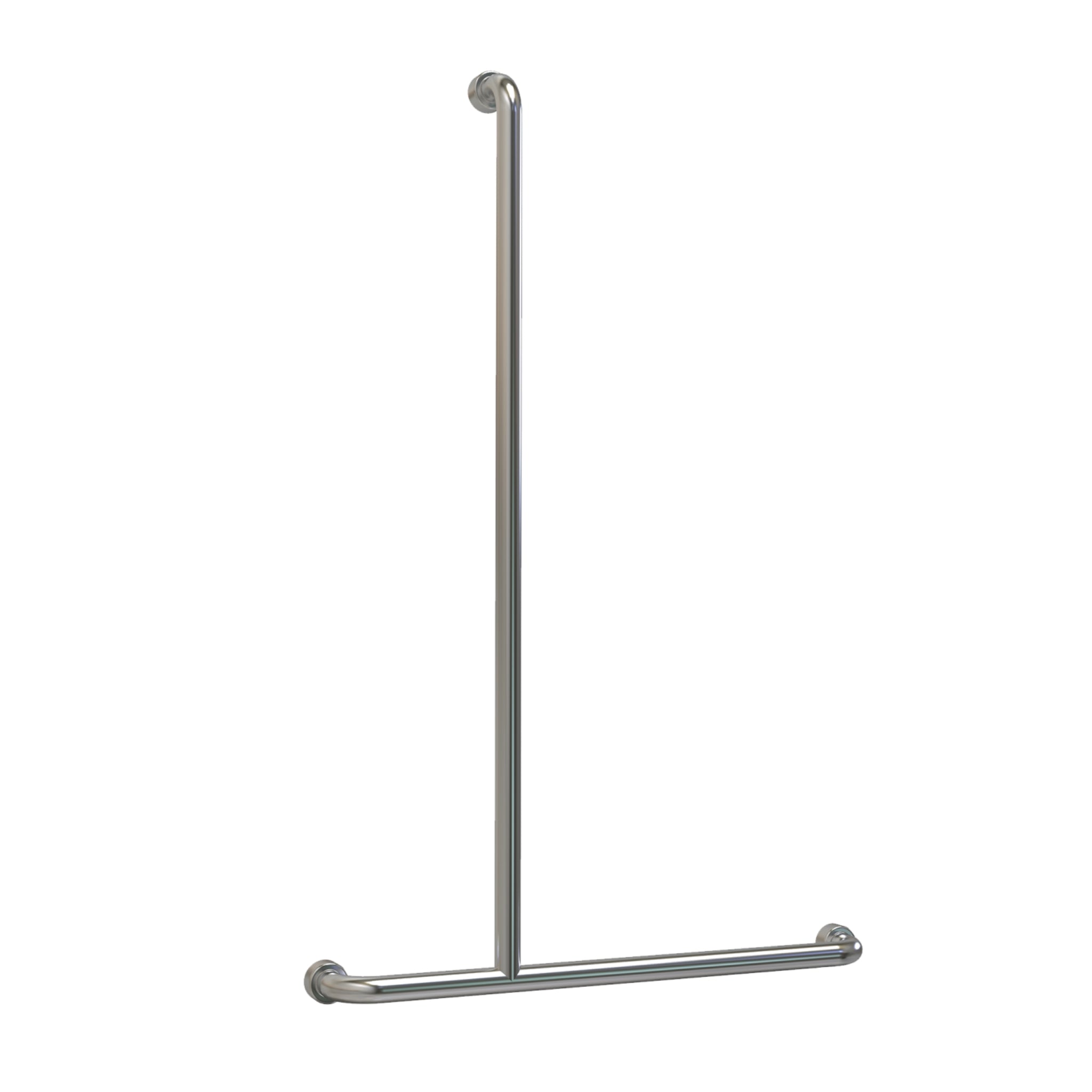 OLIVERI HOLDFAST INVERTED T SHOWER GRAB RAIL STAINLESS STEEL 1100MM (AVAILABLE IN LEFT AND RIGHT HAND RAIL)