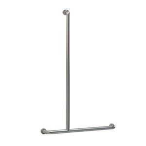 OLIVERI HOLDFAST INVERTED T SHOWER GRAB RAIL STAINLESS STEEL 1100MM (AVAILABLE IN LEFT AND RIGHT HAND RAIL)
