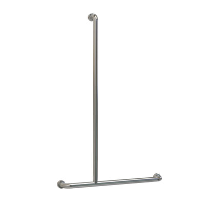 OLIVERI HOLDFAST INVERTED T SHOWER GRAB RAIL STAINLESS STEEL 1100MM (AVAILABLE IN LEFT AND RIGHT HAND RAIL)