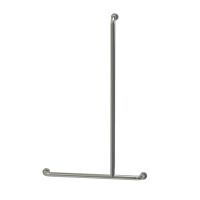 OLIVERI HOLDFAST INVERTED T SHOWER GRAB RAIL STAINLESS STEEL 1100MM (AVAILABLE IN LEFT AND RIGHT HAND RAIL)