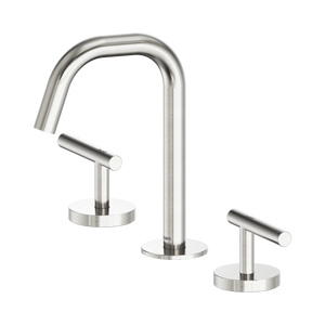 NERO MECCA LEVER BASIN SET EDGE SPOUT BRUSHED NICKEL