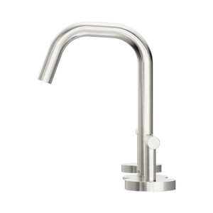 NERO MECCA LEVER BASIN SET EDGE SPOUT BRUSHED NICKEL