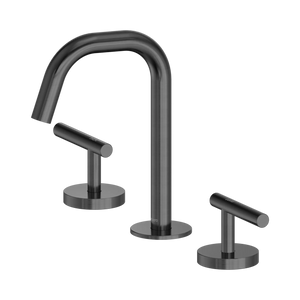 NERO MECCA LEVER BASIN SET EDGE SPOUT GUN METAL