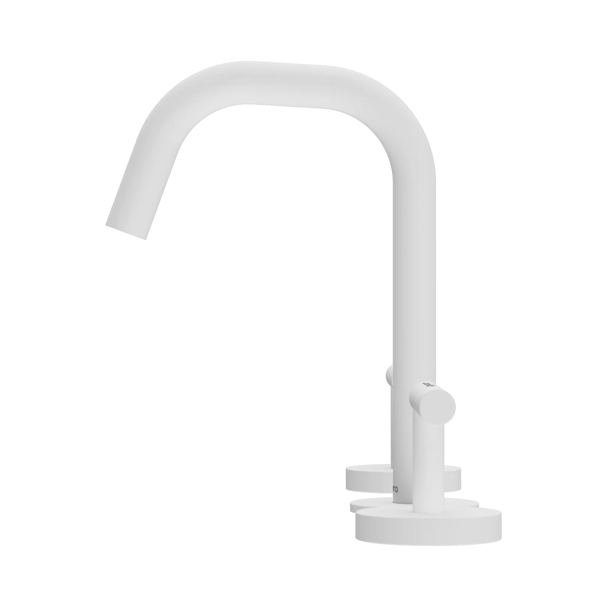 NERO MECCA LEVER BASIN SET EDGE SPOUT MATTE WHITE