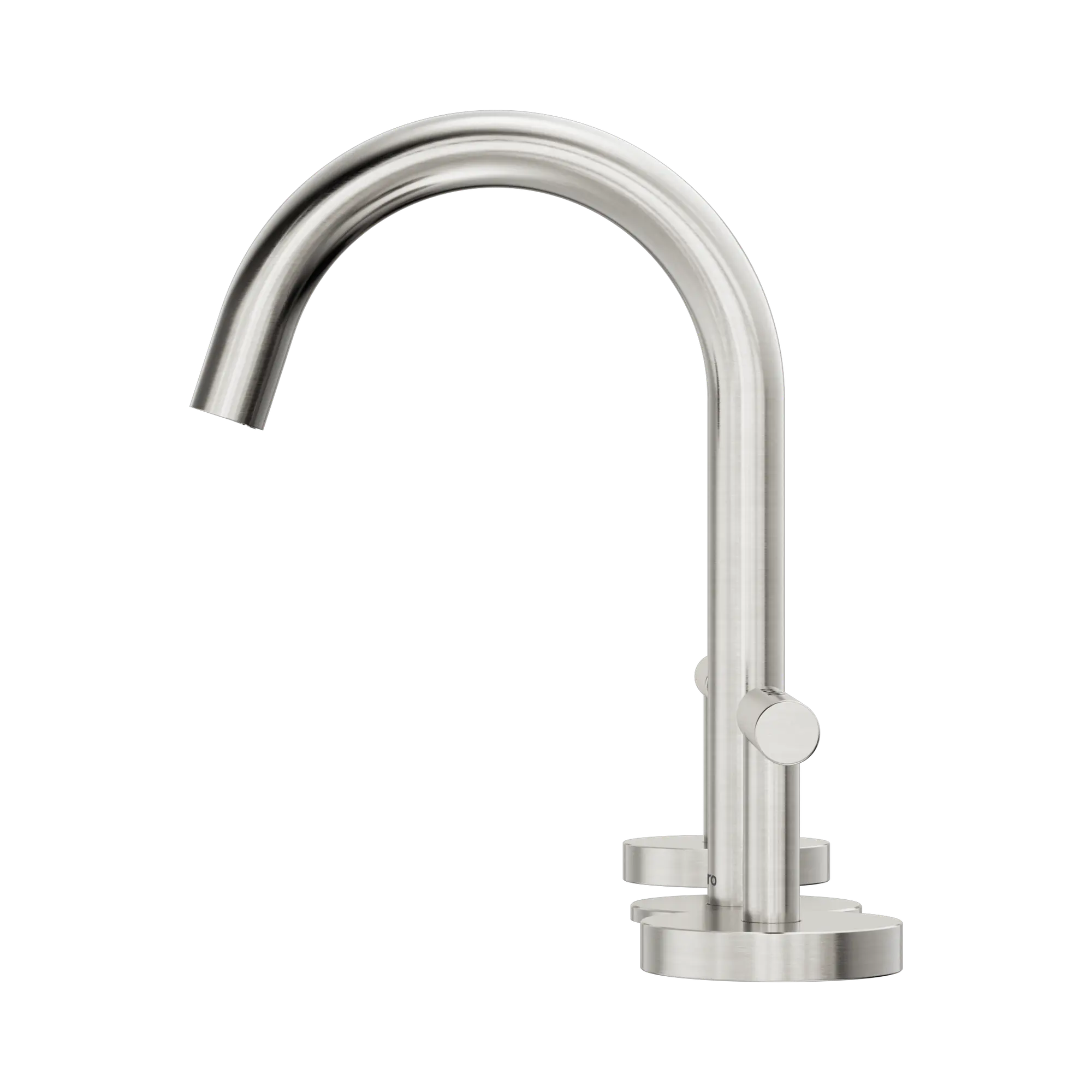 NERO MECCA LEVER BASIN SET ARC SPOUT BRUSHED NICKEL