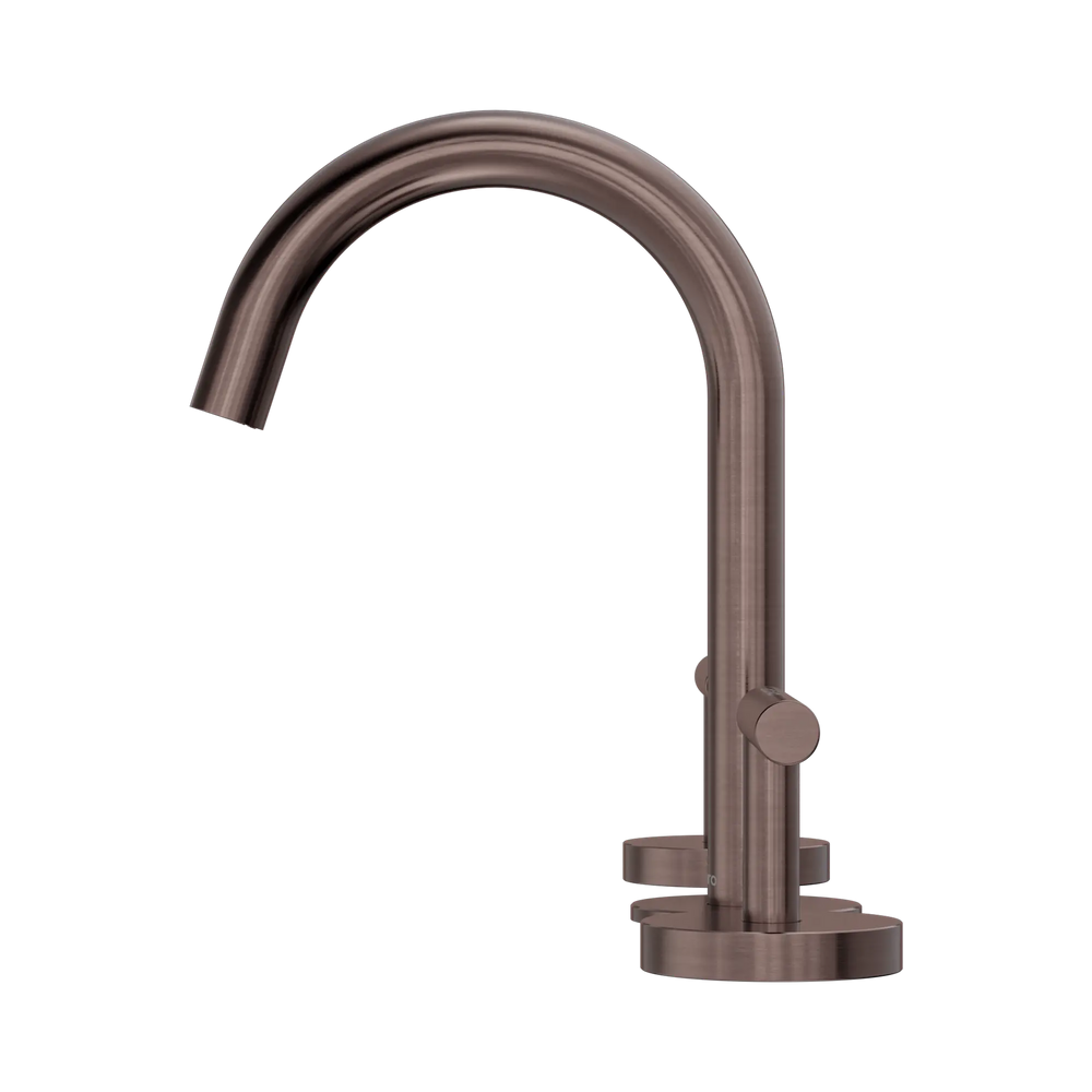 NERO MECCA LEVER BASIN SET ARC SPOUT BRUSHED BRONZE