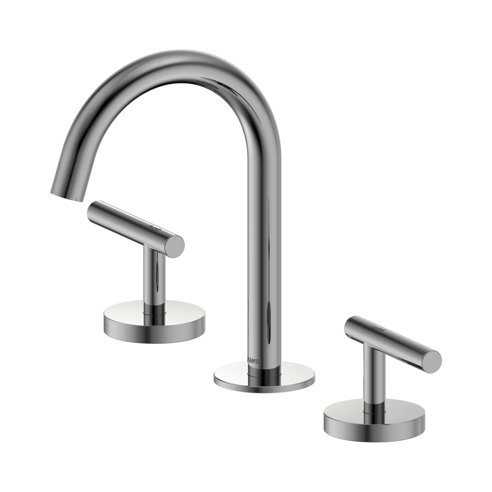 NERO MECCA LEVER BASIN SET ARC SPOUT CHROME