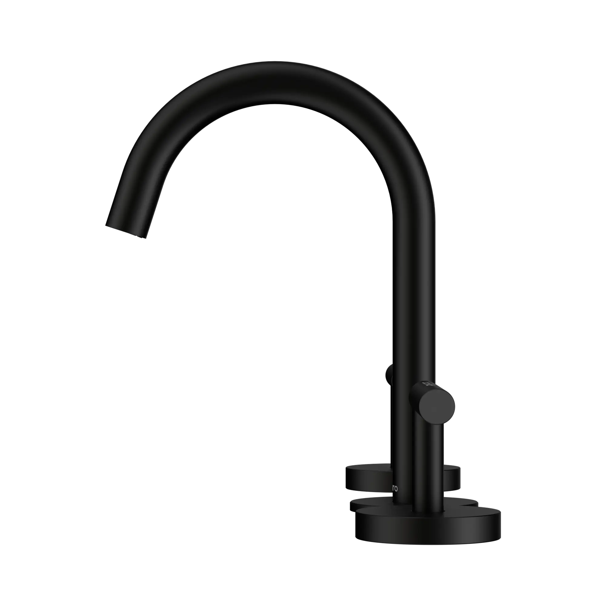 NERO MECCA LEVER BASIN SET ARC SPOUT MATTE BLACK
