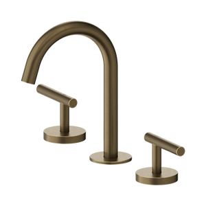 NERO MECCA LEVER BASIN SET ARC SPOUT TUMBLED ANTIQUE BRASS