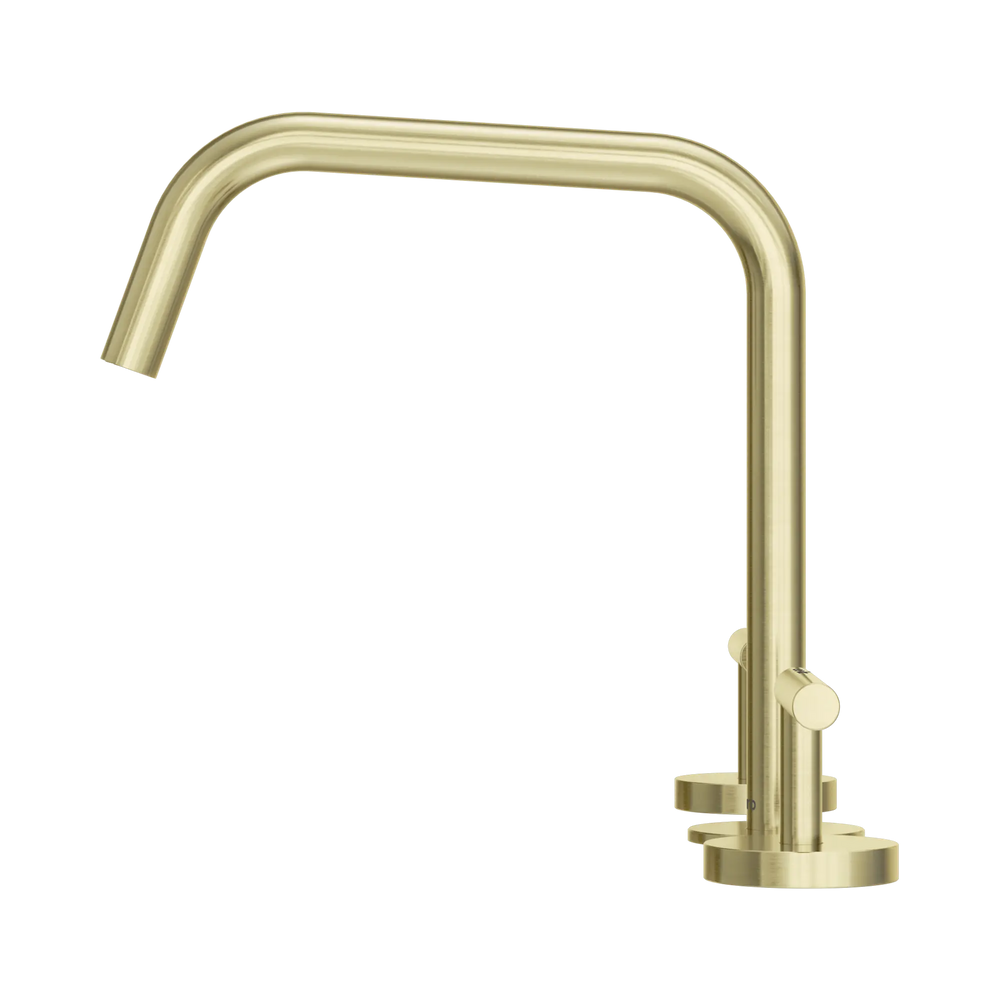 NERO MECCA LEVER BATH/KITCHEN SET EDGE SPOUT II BRUSHED GOLD