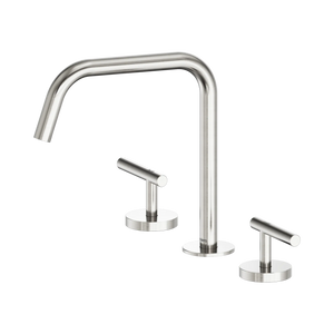 NERO MECCA LEVER BATH/KITCHEN SET EDGE SPOUT II BRUSHED NICKEL