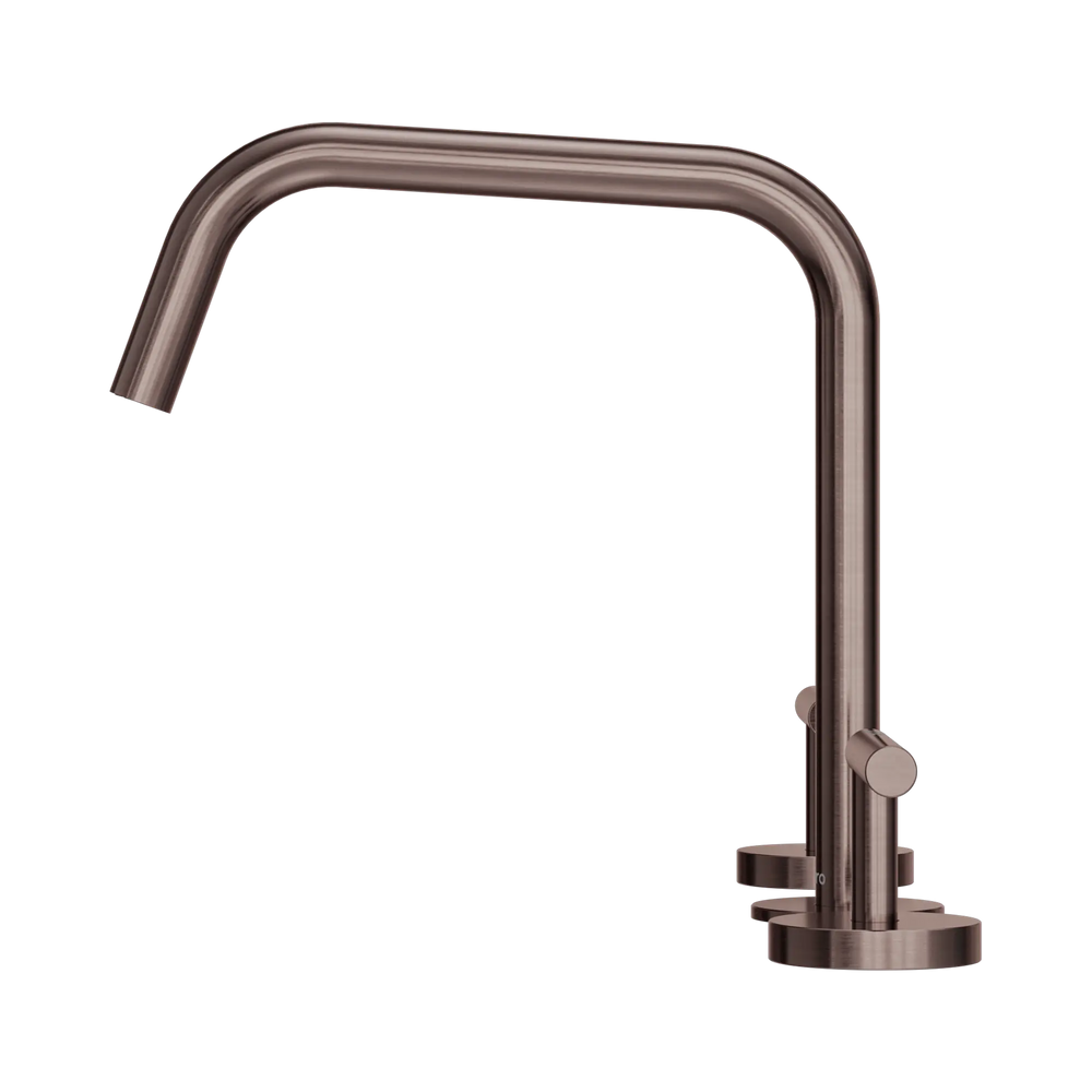 NERO MECCA LEVER BATH/KITCHEN SET EDGE SPOUT II BRUSHED BRONZE