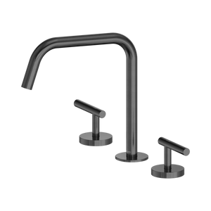 NERO MECCA LEVER BATH/KITCHEN SET EDGE SPOUT II GUN METAL