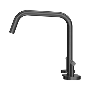 NERO MECCA LEVER BATH/KITCHEN SET EDGE SPOUT II GUN METAL