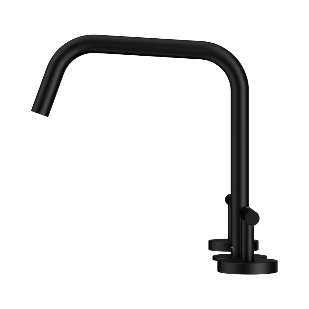 NERO MECCA LEVER BATH/KITCHEN SET EDGE SPOUT II MATTE BLACK