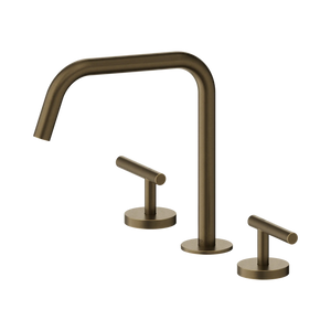 NERO MECCA LEVER BATH/KITCHEN SET EDGE SPOUT II TUMBLED ANTIQUE BRASS