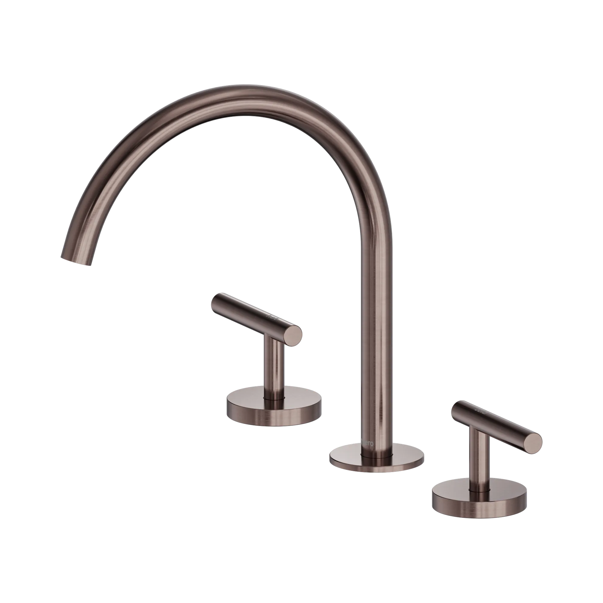 NERO MECCA LEVER BATH/KITCHEN SET ARC SPOUT 260MM BRUSHED BRONZE