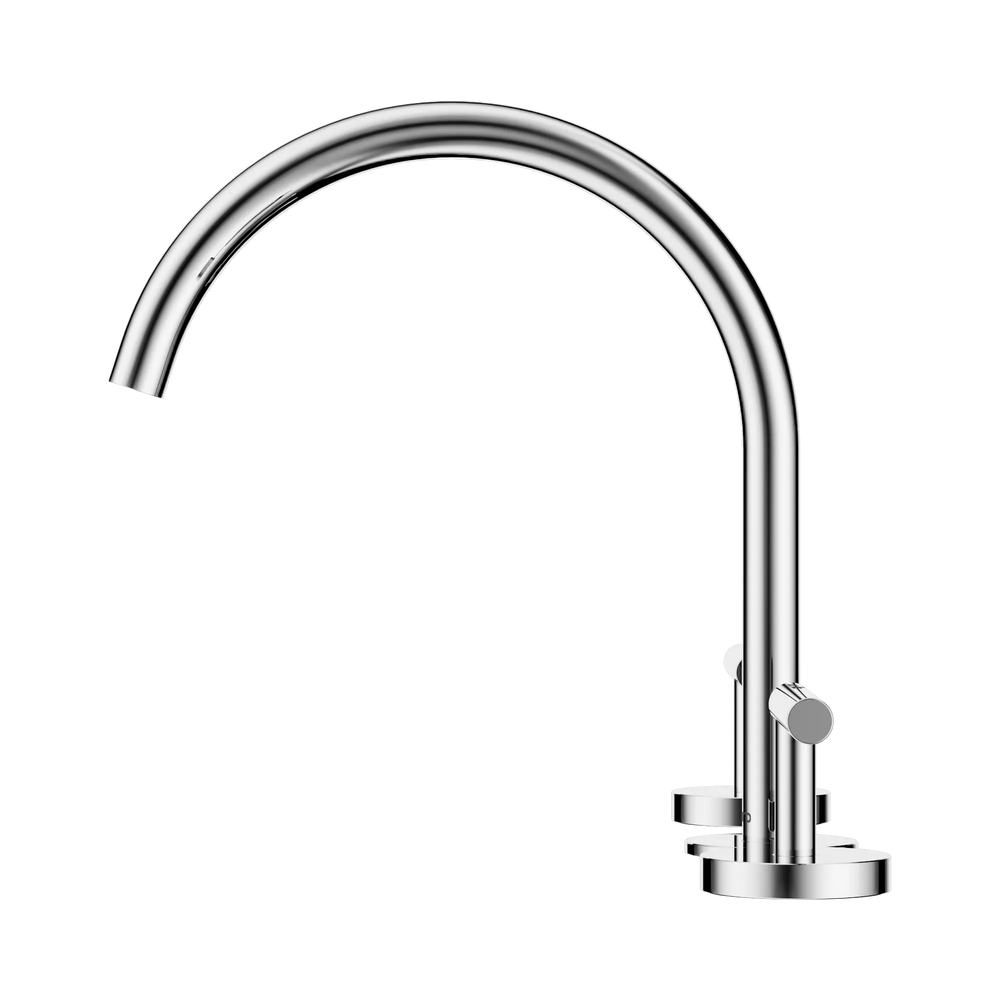 NERO MECCA LEVER BATH/KITCHEN SET ARC SPOUT 260MM CHROME