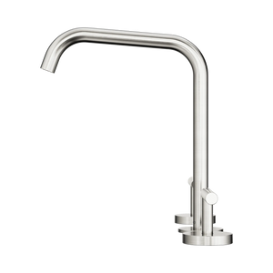 NERO MECCA LEVER BATH/KITCHEN SET EDGE SPOUT BRUSHED NICKEL