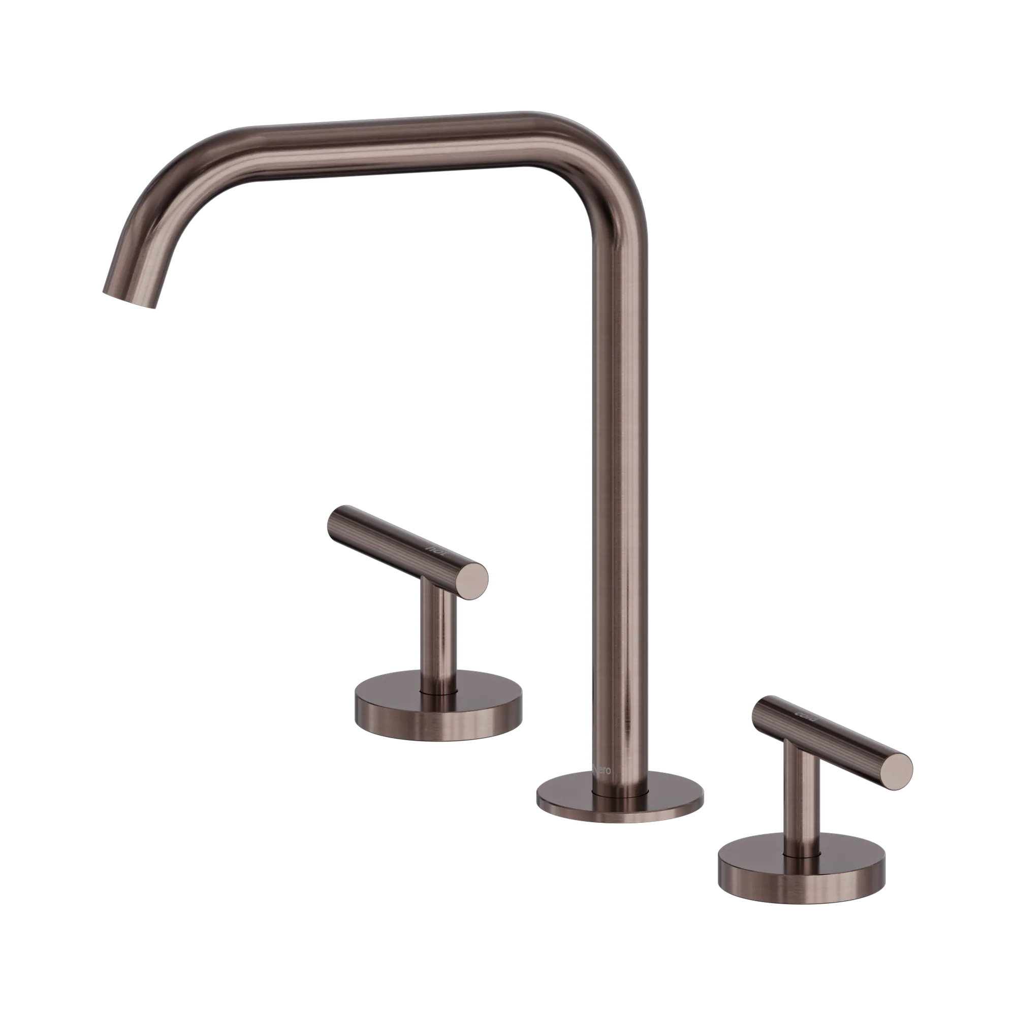 NERO MECCA LEVER BATH/KITCHEN SET EDGE SPOUT BRUSHED BRONZE