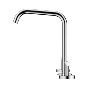NERO MECCA LEVER BATH/KITCHEN SET EDGE SPOUT CHROME