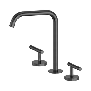 NERO MECCA LEVER BATH/KITCHEN SET EDGE SPOUT GUN METAL