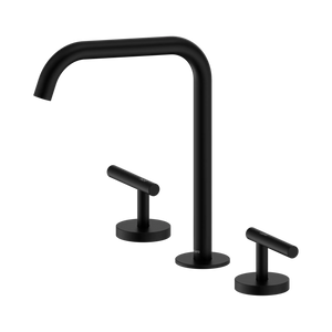 NERO MECCA LEVER BATH/KITCHEN SET EDGE SPOUT MATTE BLACK