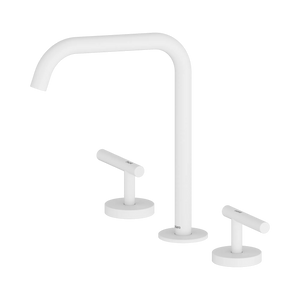 NERO MECCA LEVER BATH/KITCHEN SET EDGE SPOUT MATTE WHITE