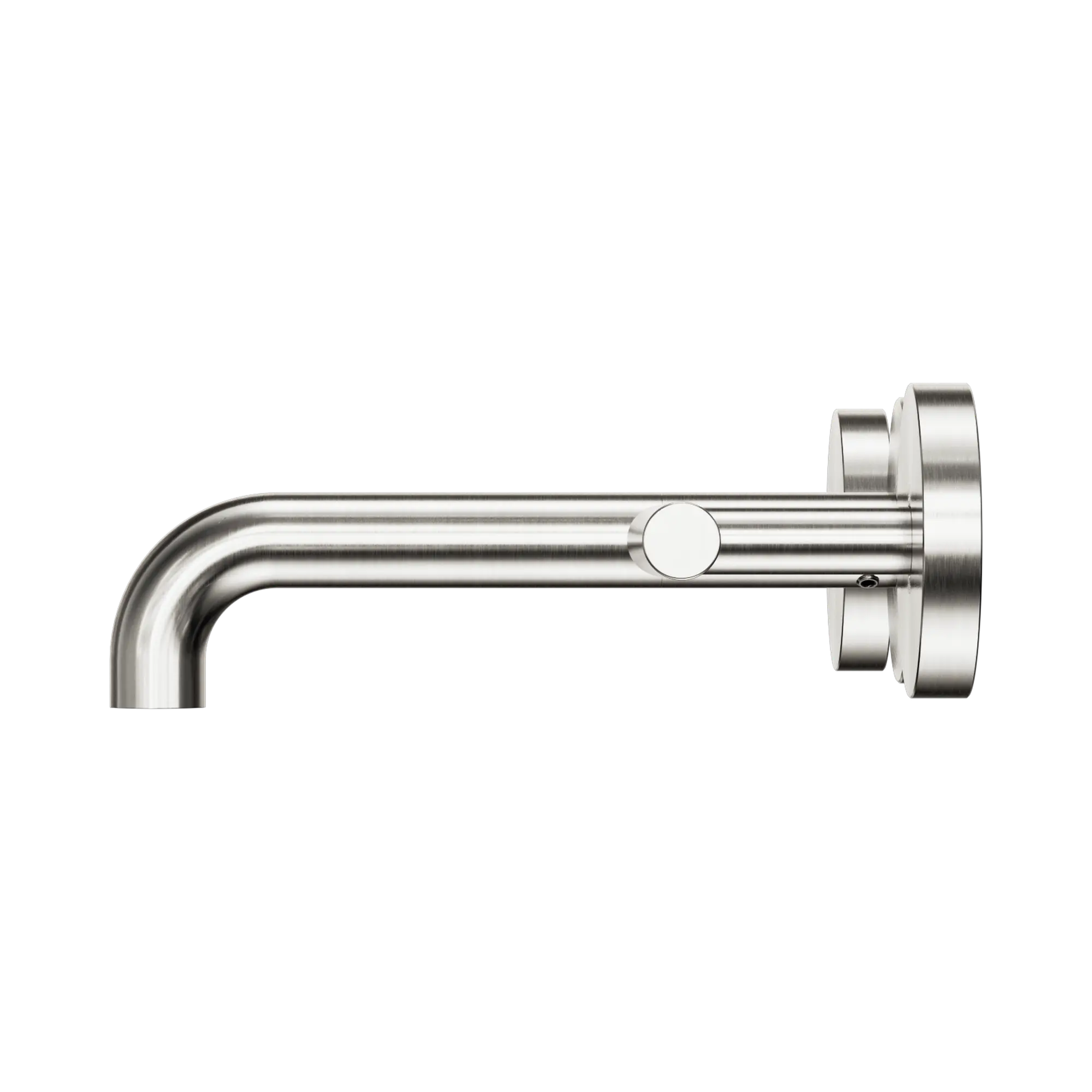 NERO MECCA LEVER WALL BASIN/BATH SET 160MM SPOUT BRUSHED NICKEL