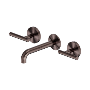 NERO MECCA LEVER WALL BASIN/BATH SET 160MM SPOUT BRUSHED BRONZE