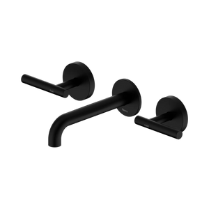 NERO MECCA LEVER WALL BASIN/BATH SET 160MM SPOUT MATTE BLACK